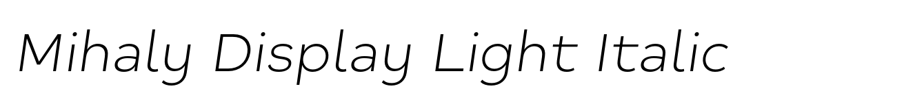 Mihaly Display Light Italic